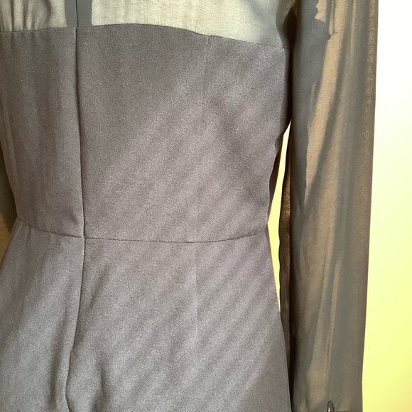 ASOS Black Sheer Detail Romper Size 8 - Picture 8 of 14